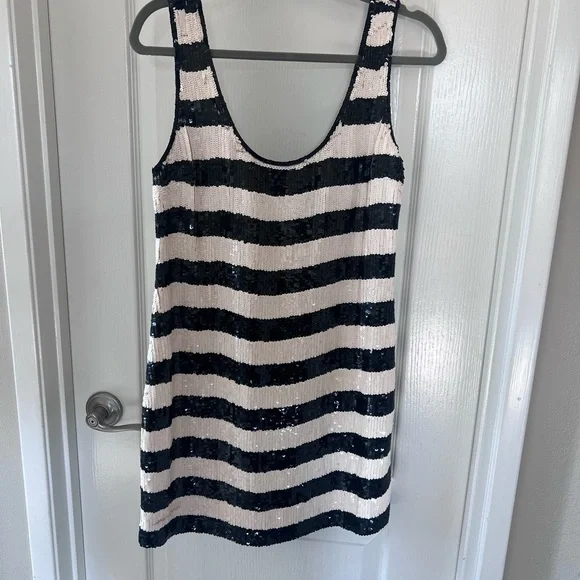 Trina Turk sequin striped cocktail dress - Picture 3 of 5